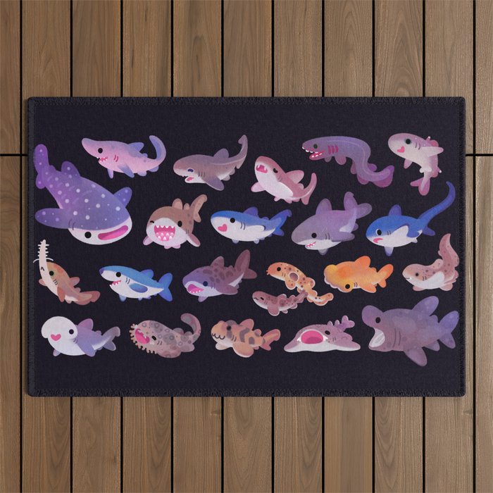 Shark day Outdoor Rug Gallery Image 1