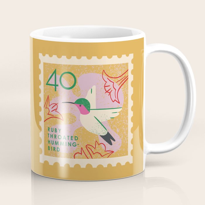 Hummingbird Postage Stamp Coffee Mug Gallery Image 1