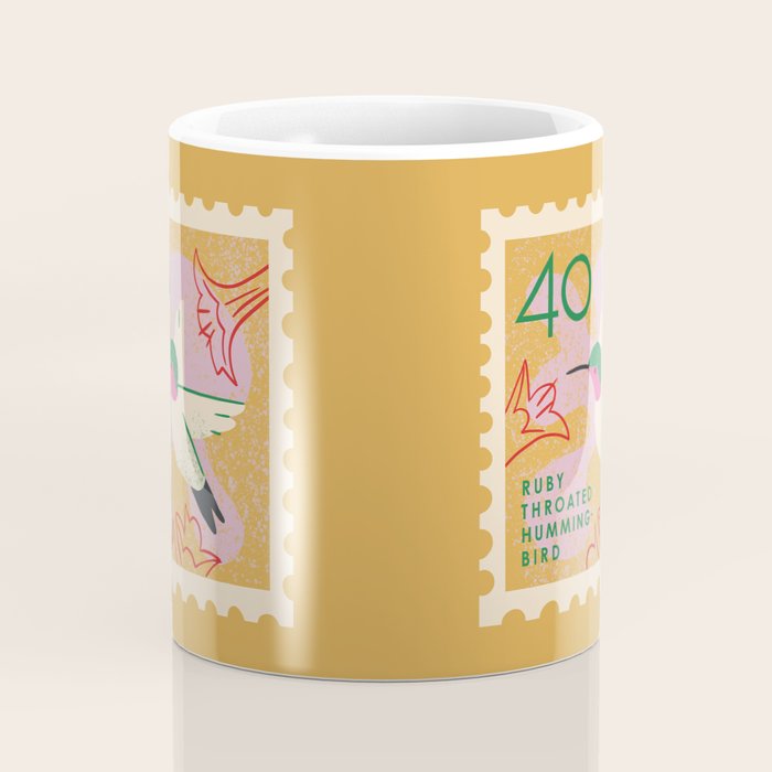 Hummingbird Postage Stamp Coffee Mug Gallery Image 4
