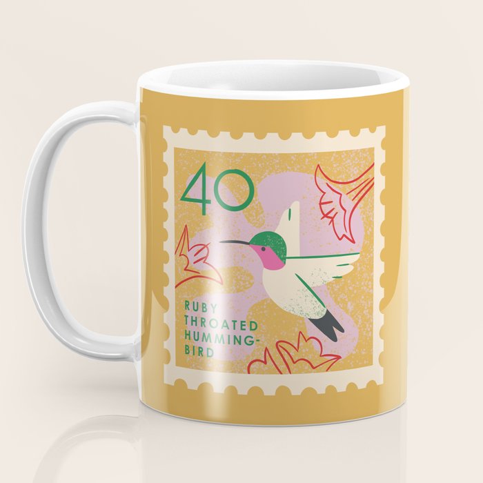 Hummingbird Postage Stamp Coffee Mug Gallery Image 3