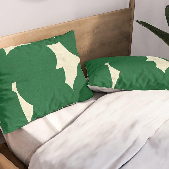 Abstract Green shape Pillow Sham Gallery Image 2