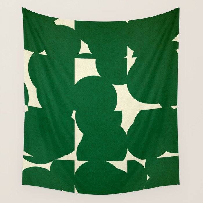 Abstract Green shape Wall Tapestry Gallery Image 1