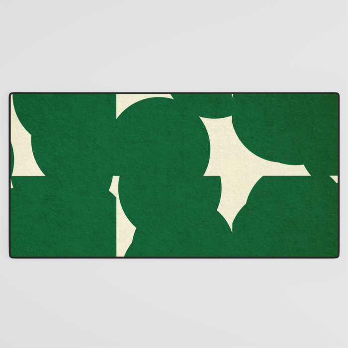 Abstract Green shape Desk Mat Gallery Image 3