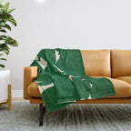 Abstract Green shape Throw Blanket Gallery Image 1