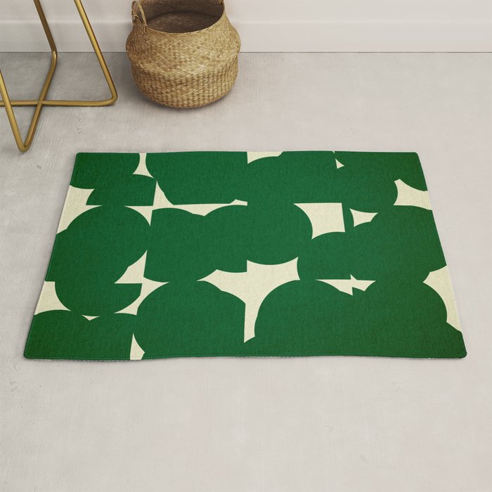 Abstract Green shape Rug Gallery Image 1