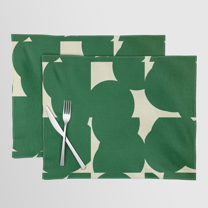 Abstract Green shape Placemat Gallery Image 1