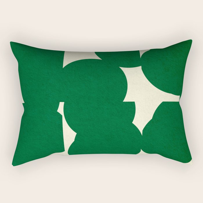 Abstract Green shape Rectangular Pillow Gallery Image 1