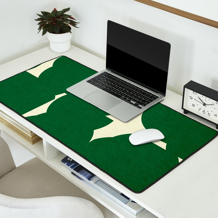 Abstract Green shape Desk Mat Gallery Image 2