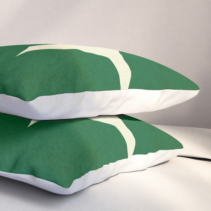 Abstract Green shape Pillow Sham Gallery Image 3