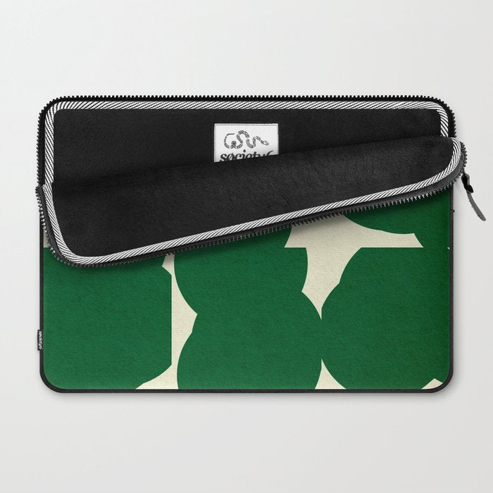Abstract Green shape Laptop Sleeve Gallery Image 2