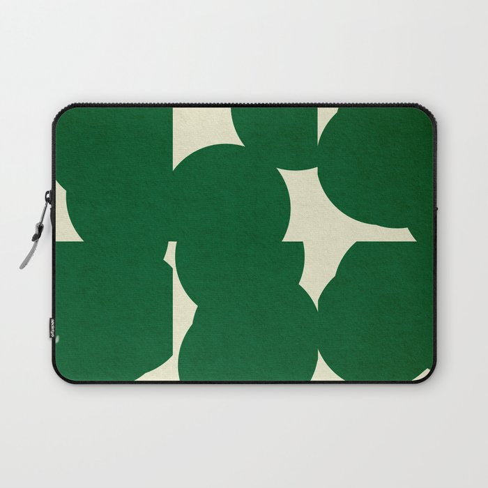 Abstract Green shape Laptop Sleeve Gallery Image 1