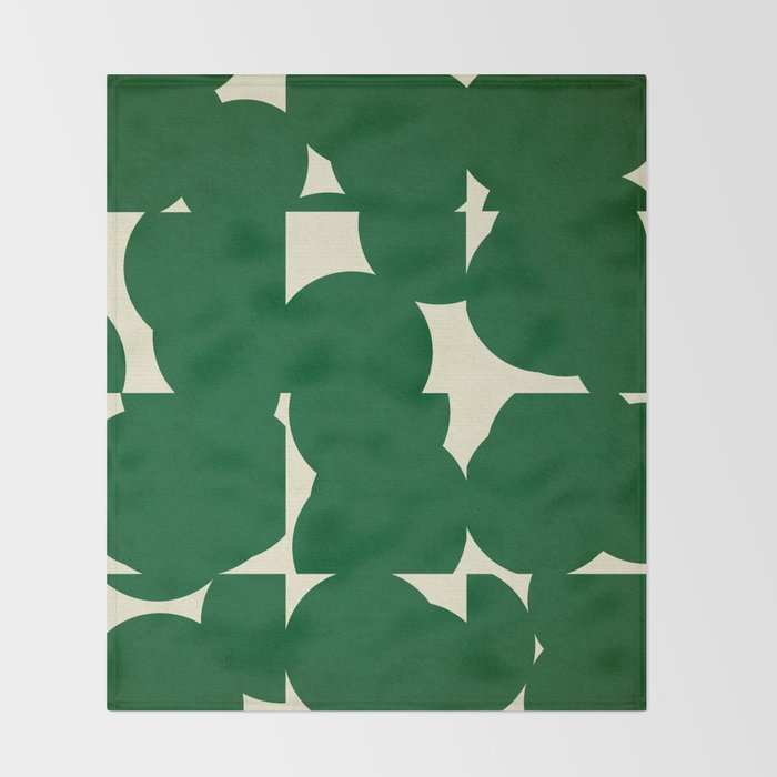 Abstract Green shape Throw Blanket Gallery Image 2