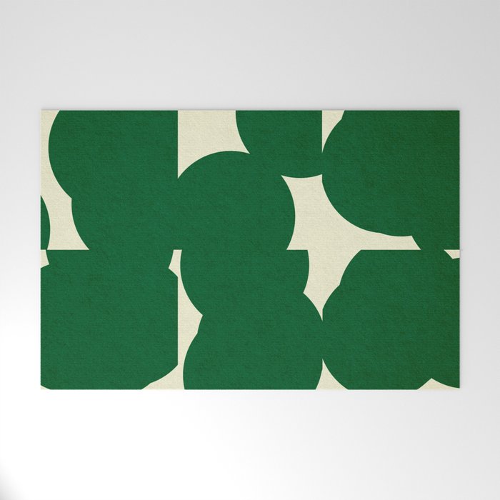 Abstract Green shape Welcome Mat Gallery Image 1