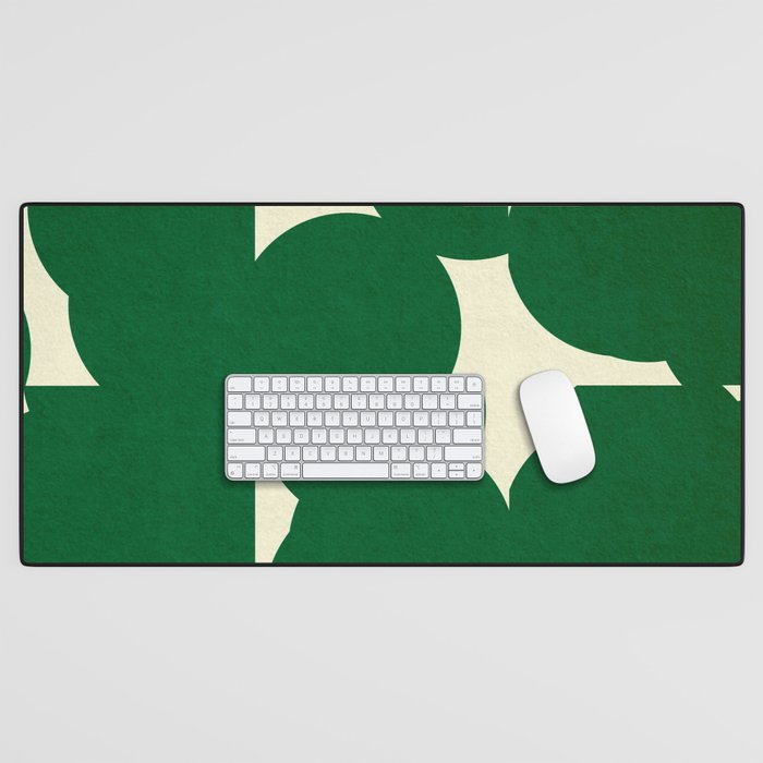 Abstract Green shape Desk Mat Gallery Image 1