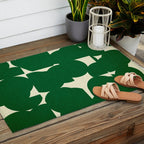 Abstract Green shape Outdoor Rug Gallery Image 2