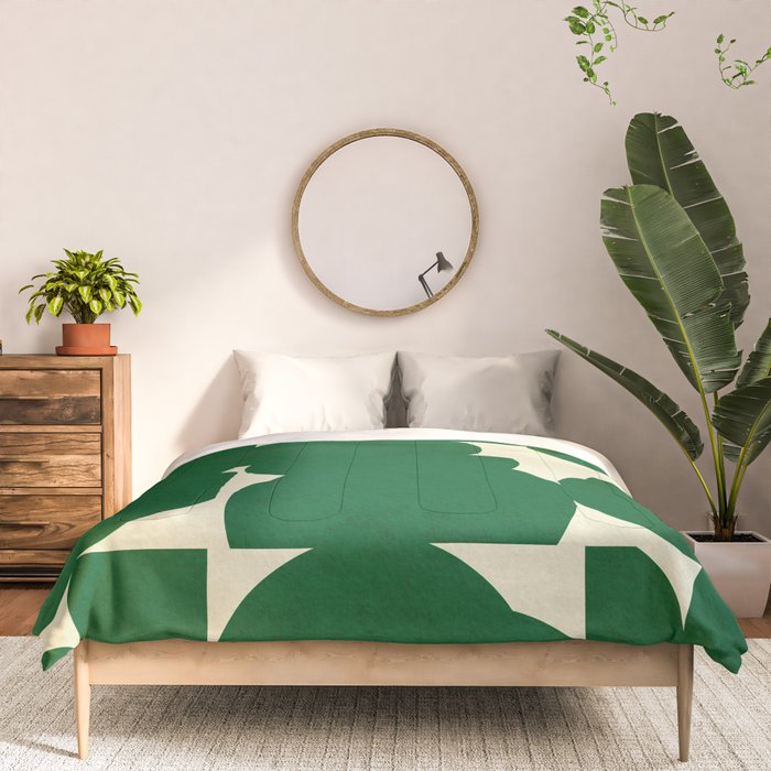 Abstract Green shape Comforter Gallery Image 3