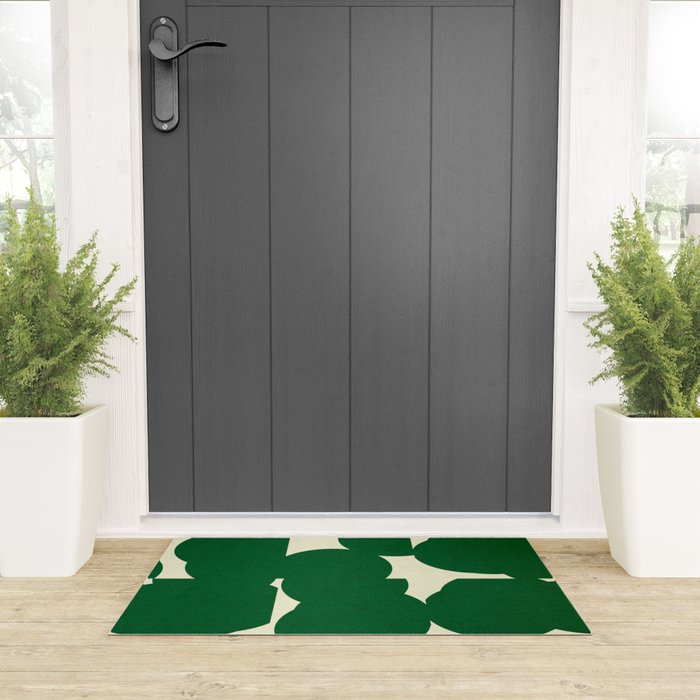 Abstract Green shape Welcome Mat Gallery Image 3