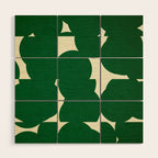 Abstract Green shape Wood Wall Art Gallery Image 1