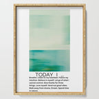 Today I believe in myself - positive affirmation yoga Serving Tray Gallery Image 1
