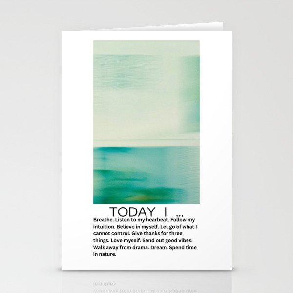 Today I believe in myself - positive affirmation yoga Stationery Card Gallery Image 1