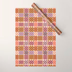 Vibrant Checkered Grid Wrapping Paper Gallery Image 1
