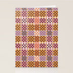 Vibrant Checkered Grid Stationery Card Gallery Image 2