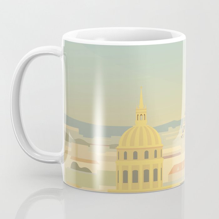 Paris France Eiffel Tower Vintage Travel Poster Commercial Air Travel Coffee Mug Gallery Image 3