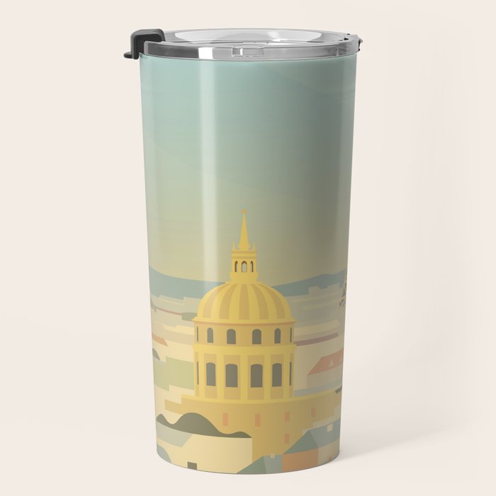 Paris France Eiffel Tower Vintage Travel Poster Commercial Air Travel Travel Mug Gallery Image 3