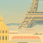Paris France Eiffel Tower Vintage Travel Poster Commercial Air Travel Coffee Mug Gallery Image 2
