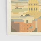 Paris France Eiffel Tower Vintage Travel Poster Commercial Air Travel Poster Gallery Image 3
