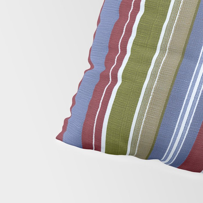 Warm Heritage Stripe Design Pillow Sham Gallery Image 4