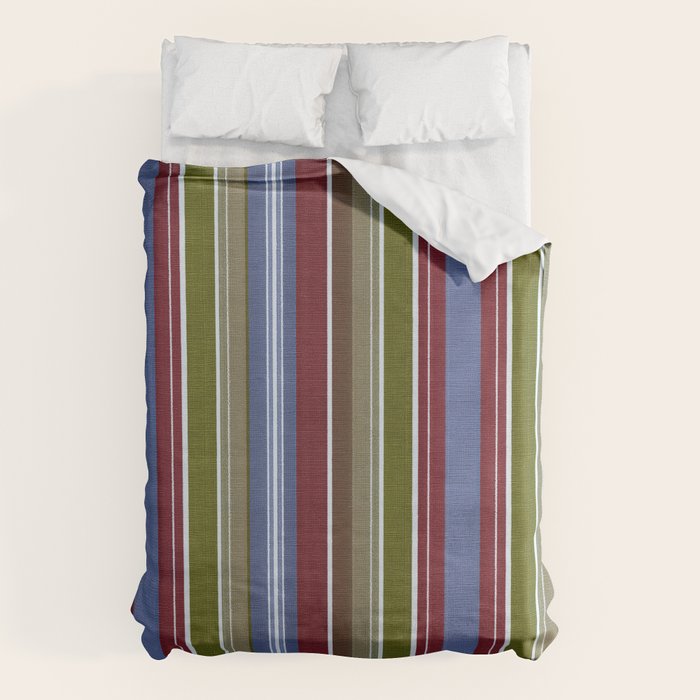 Warm Heritage Stripe Design Duvet Cover Gallery Image 6