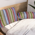 Warm Heritage Stripe Design Pillow Sham Gallery Image 2