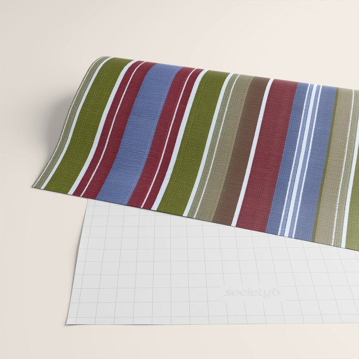 Warm Heritage Stripe Design Wrapping Paper Gallery Image 2