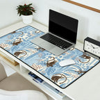 Jungle adventure striped blue Desk Mat Gallery Image 2