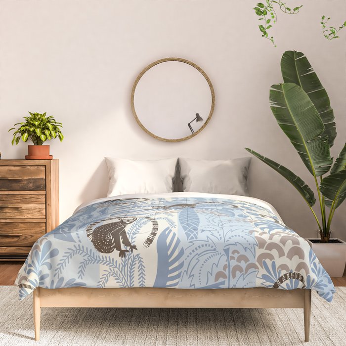Jungle adventure striped blue Comforter Gallery Image 3
