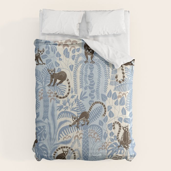 Jungle adventure striped blue Comforter Gallery Image 6