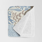 Jungle adventure striped blue Throw Blanket Gallery Image 3