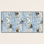 Jungle adventure striped blue Desk Mat Gallery Image 3
