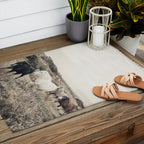 Wild horses on the endless highlands 3 Outdoor Rug Gallery Image 2
