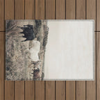 Wild horses on the endless highlands 3 Outdoor Rug Gallery Image 1