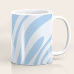 Wavy Loops Retro Abstract Pattern in Powder Blue Tones Coffee Mug Gallery Image 1
