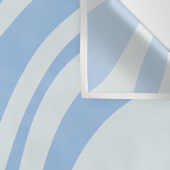 Wavy Loops Retro Abstract Pattern in Powder Blue Tones Wall Tapestry Gallery Image 3