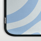 Wavy Loops Retro Abstract Pattern in Powder Blue Tones Laptop Sleeve Gallery Image 3