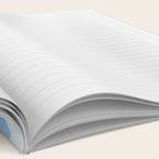 Wavy Loops Retro Abstract Pattern in Powder Blue Tones Notebook Gallery Image 2