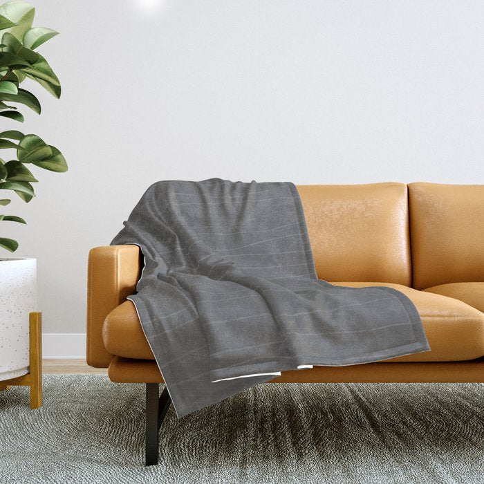 Organic Stripes Minimalist Modern Gray Pattern Throw Blanket Gallery Image 1