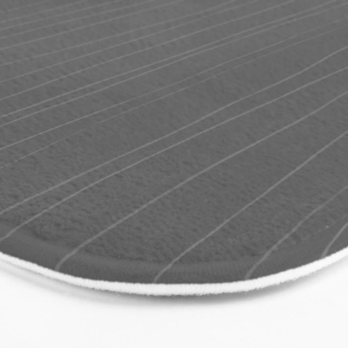Organic Stripes Minimalist Modern Gray Pattern Bath Mat Gallery Image 3
