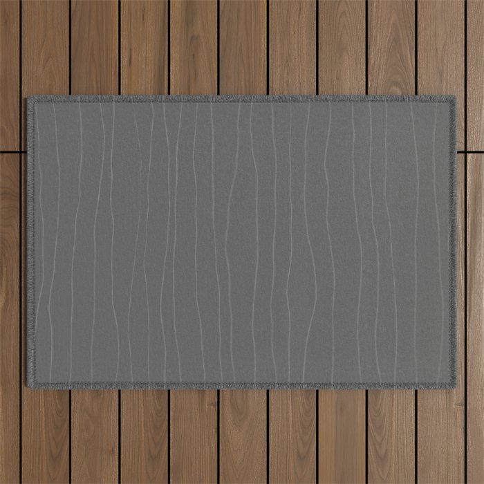 Organic Stripes Minimalist Modern Gray Pattern Outdoor Rug Gallery Image 1