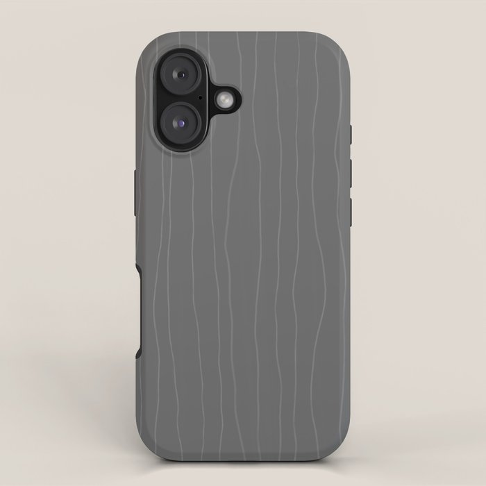 Organic Stripes Minimalist Modern Gray Pattern iPhone Case Gallery Image 1