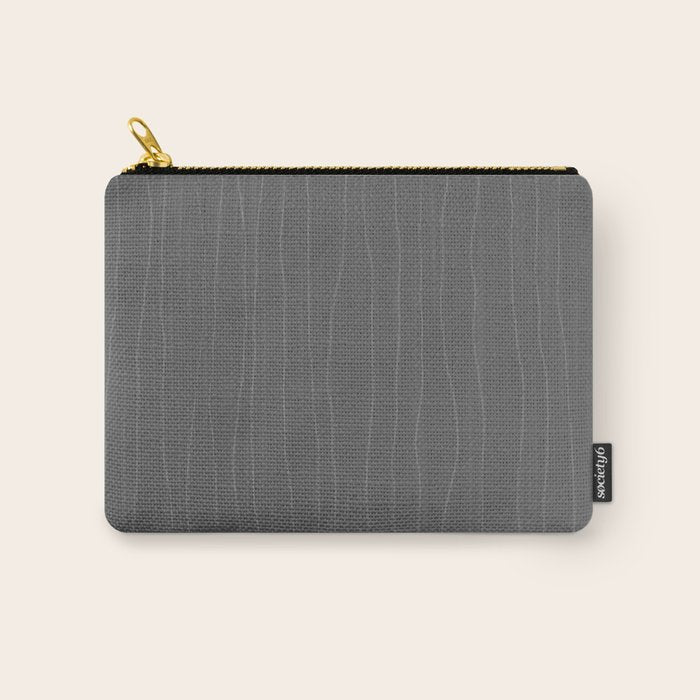 Organic Stripes Minimalist Modern Gray Pattern Carry All Pouch Gallery Image 1